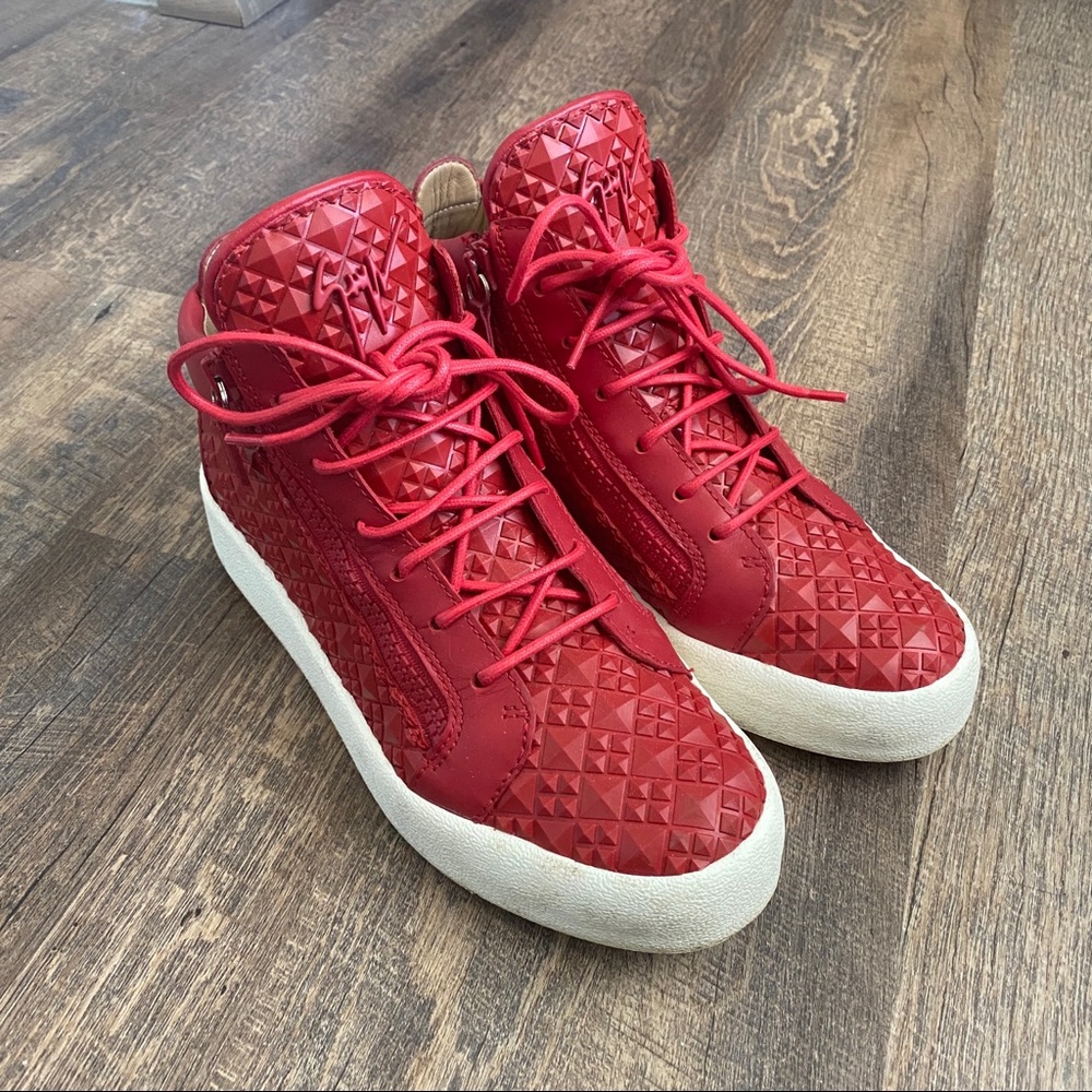 Men's Giuseppe Zanotti Mid Top Zip Sneakers 42.5